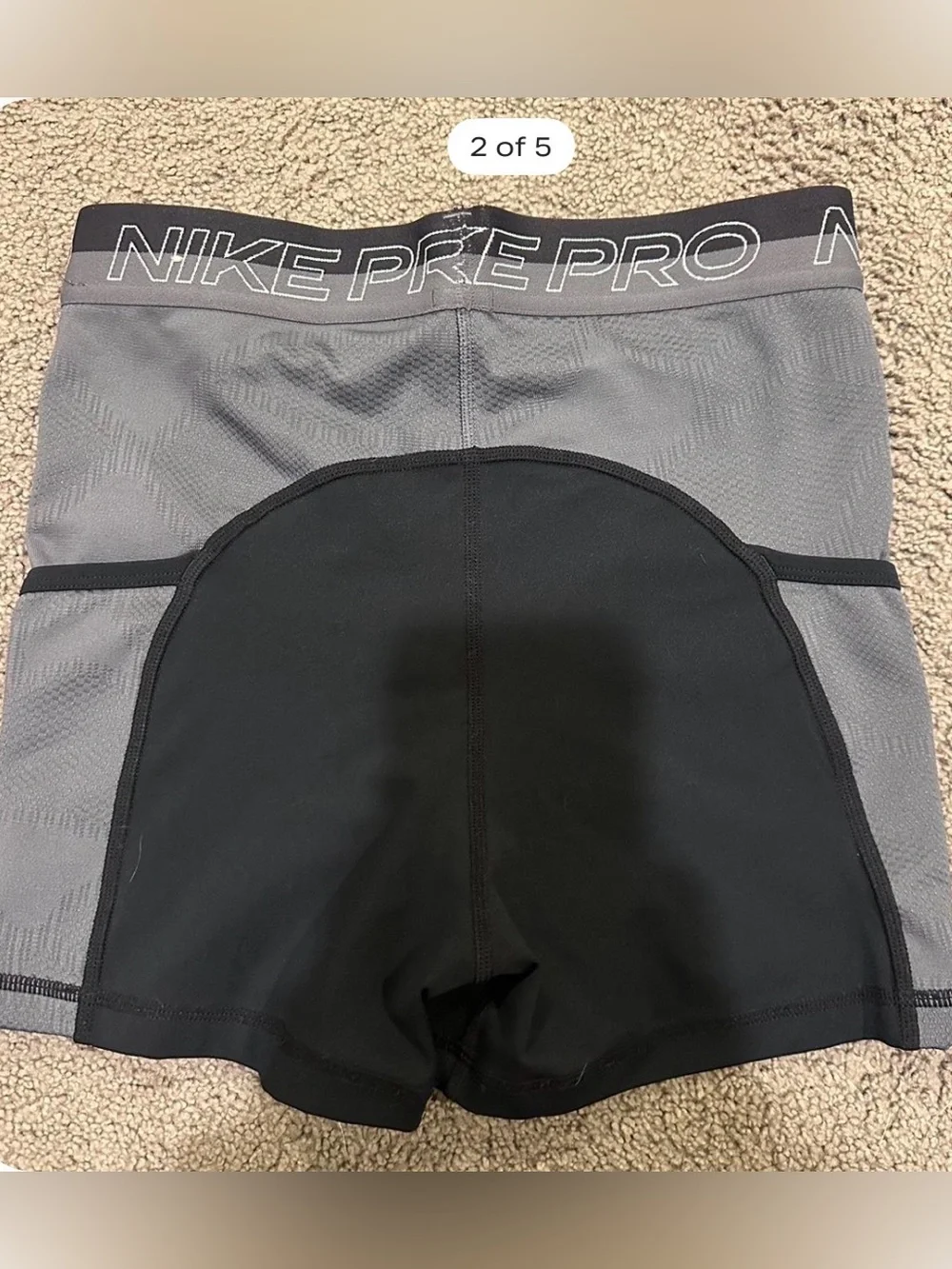 Nike Pro Black and Gray women’s Athletic Compression Shorts